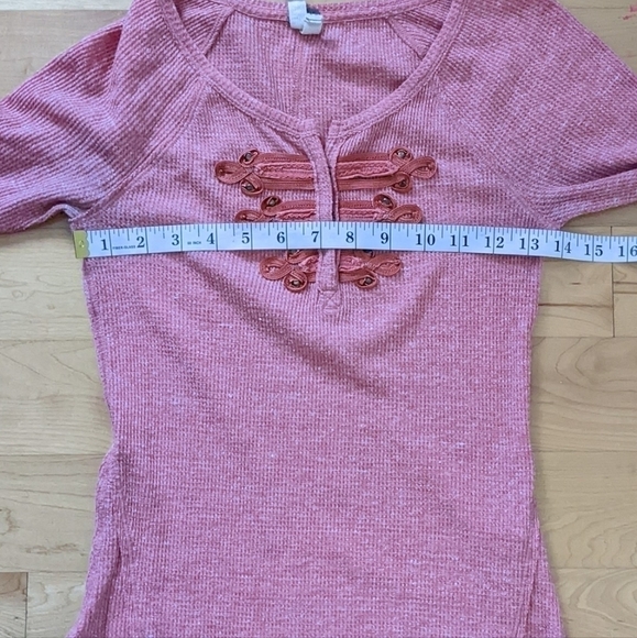 FREE People Red Battalion Thermal Henley XS @C5 - Picture 10 of 10